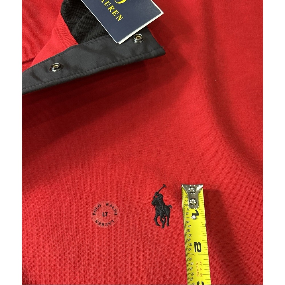 Polo Ralph Lauren Black Pony Classics Sweatshirt Snap Red Size LT New With Tags - Picture 4 of 16
